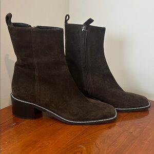 Everlane Beige Leather Sole Ankle Boots